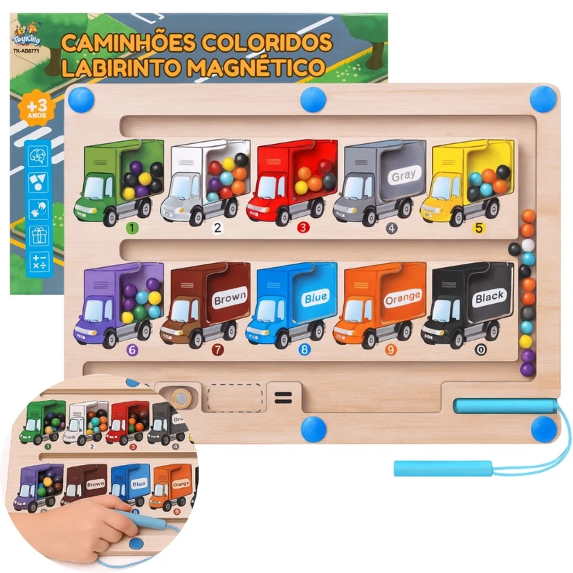 Brinquedo Educativo Labirinto Magnético