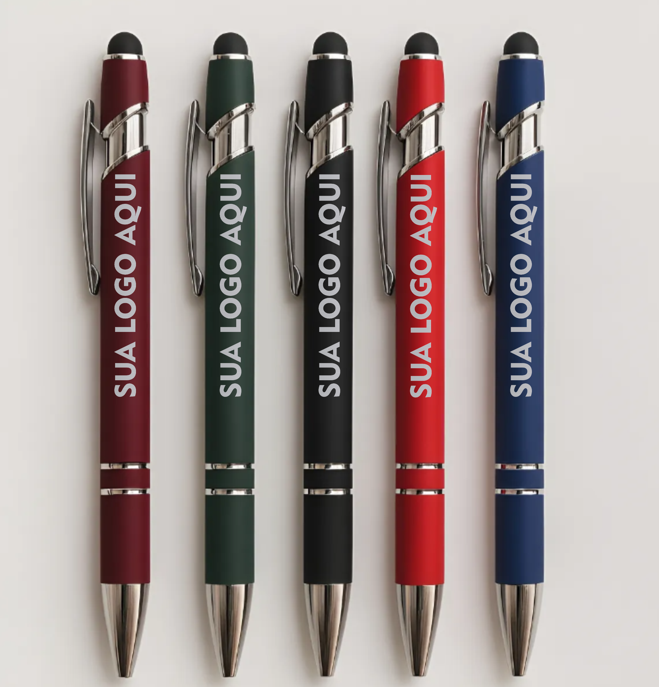 CANETA EMORRACHADA C/ TOUCH PREMIUM GRAVAÇÃO A LASER