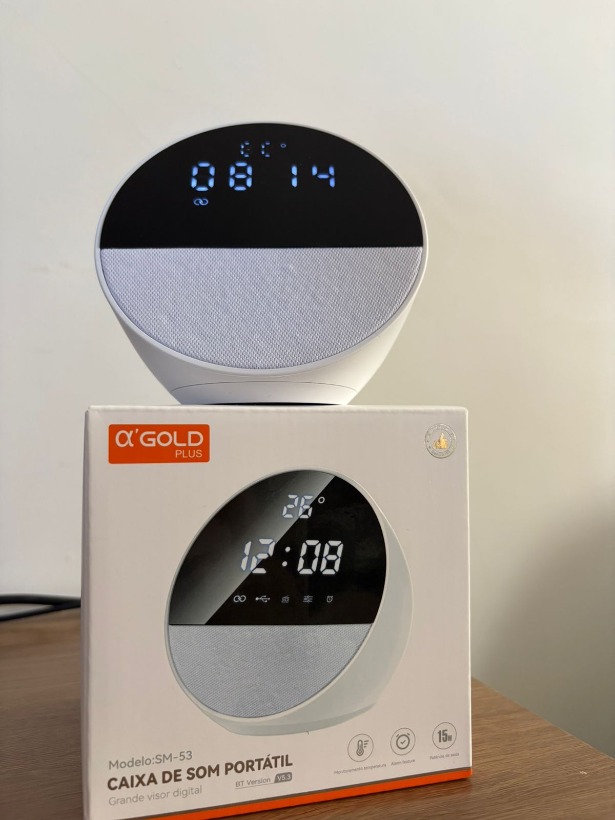 Caixa de som com visor