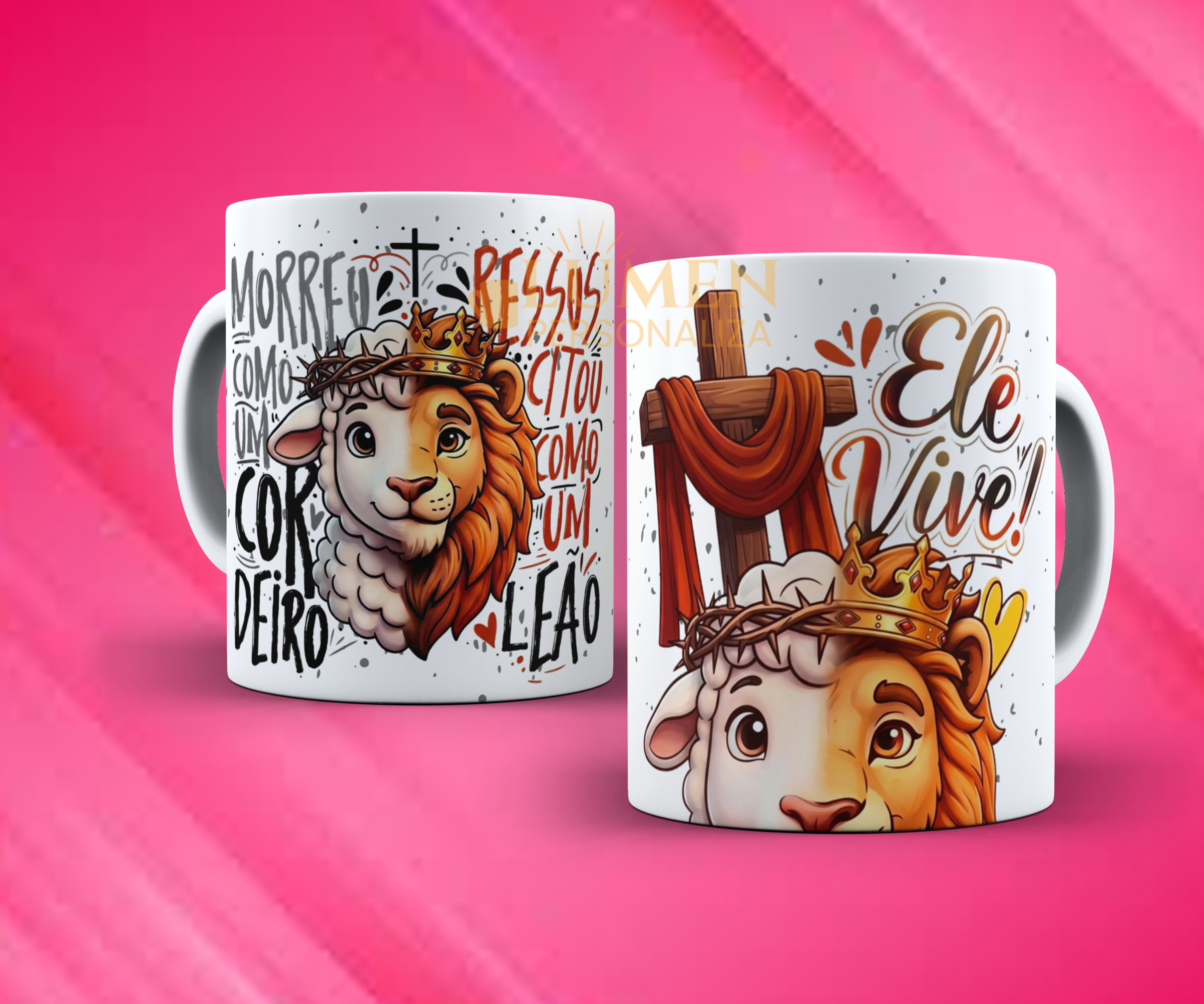 CANECA BRANCA PERSONALIZADA PÁSCOA DIVERSAS