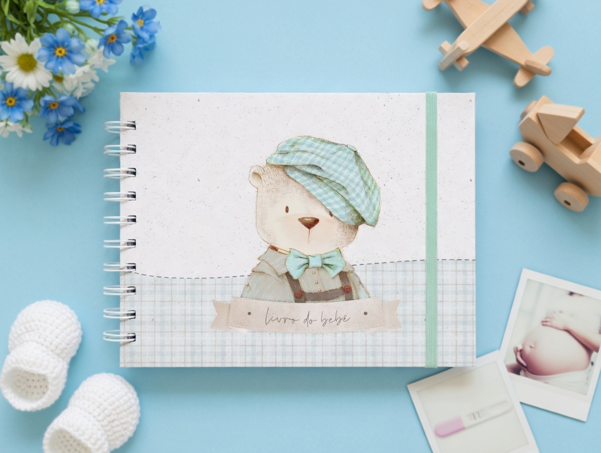 Livro do Bebê - Urso Vintage