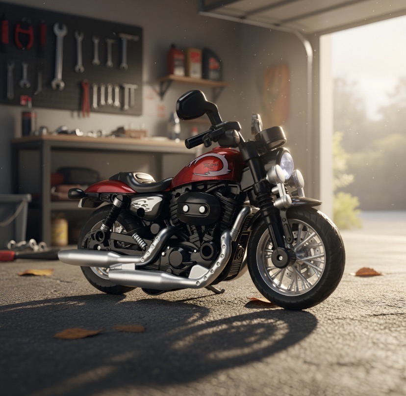 MINIATURA HARLEY-DAVIDSON COM SOM E LED