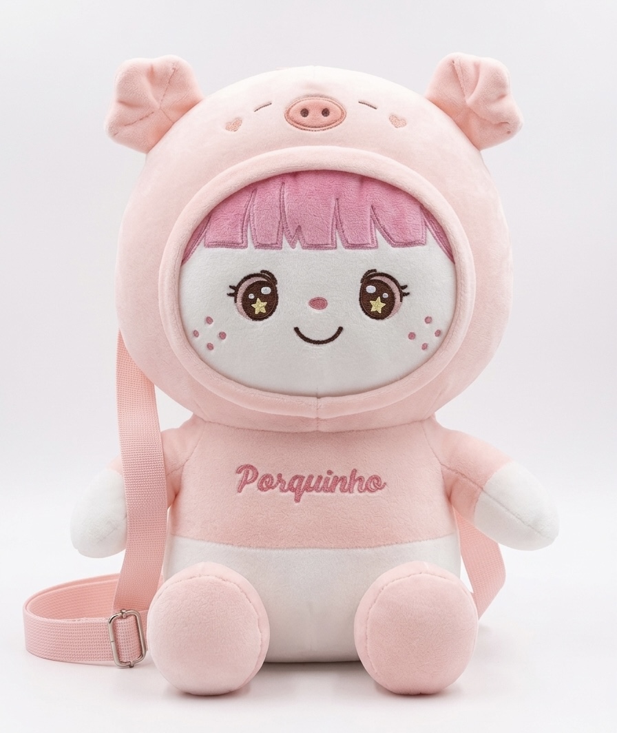 MOCHILA-PORQUINHO ROSA