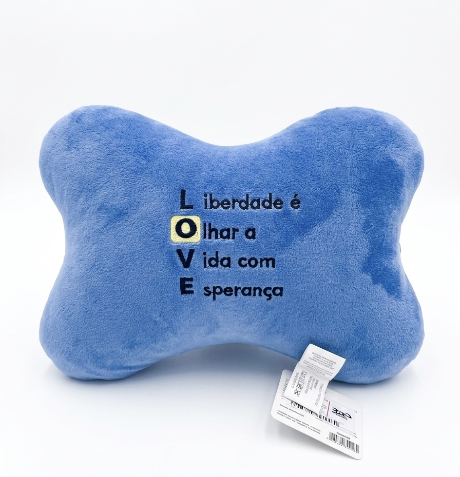 ALMOFADA DE ENCOSTO DE PESCOÇO AZUL