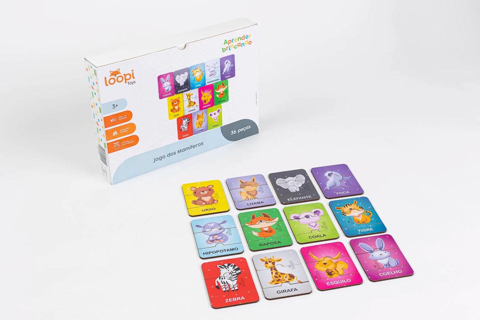 BRINQUEDO EDUCATIVO DESCUBRA O JOGO DOS MAMÍFEROS