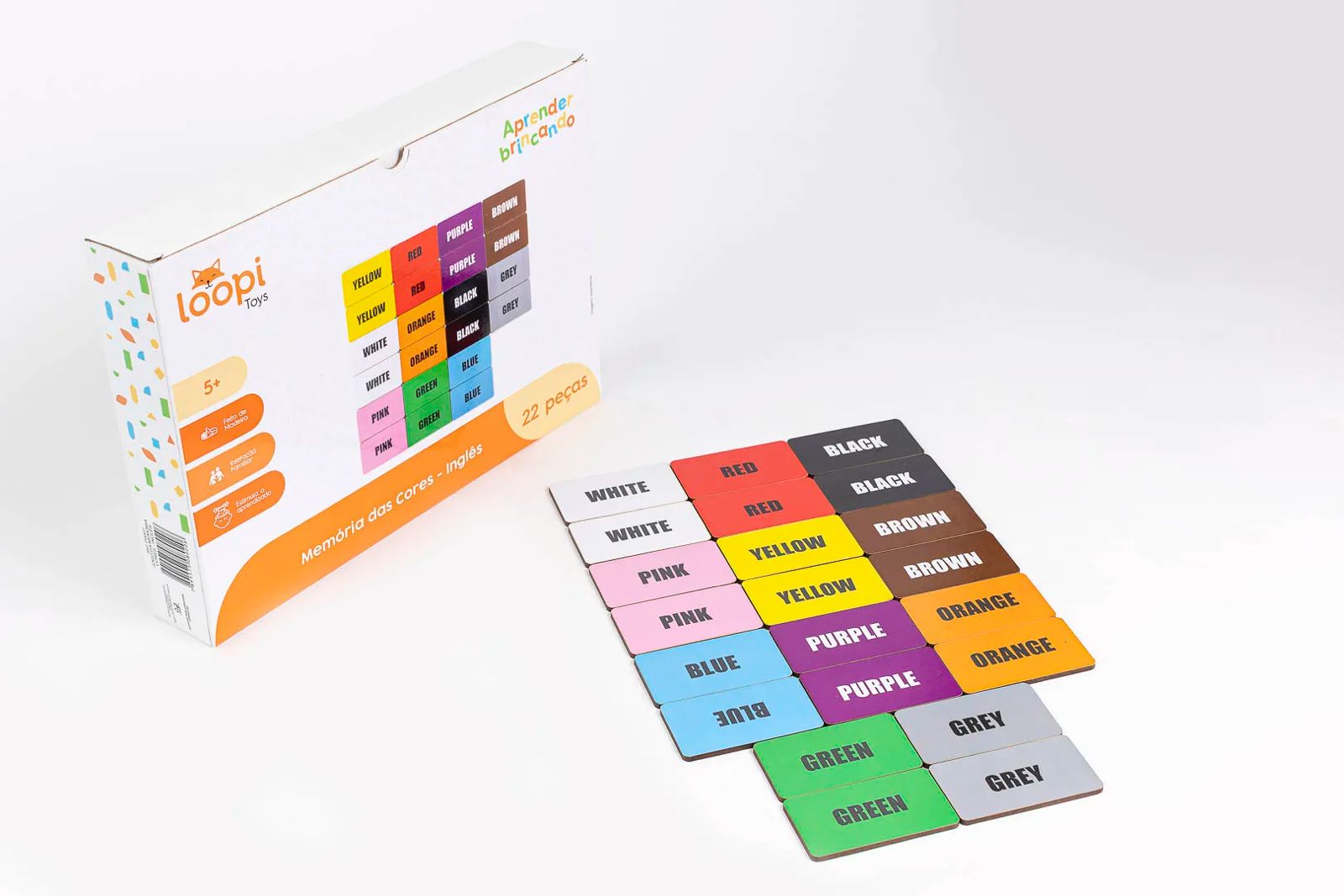 JOGO DA MEMÓRIA - CORES EM INGLÊS