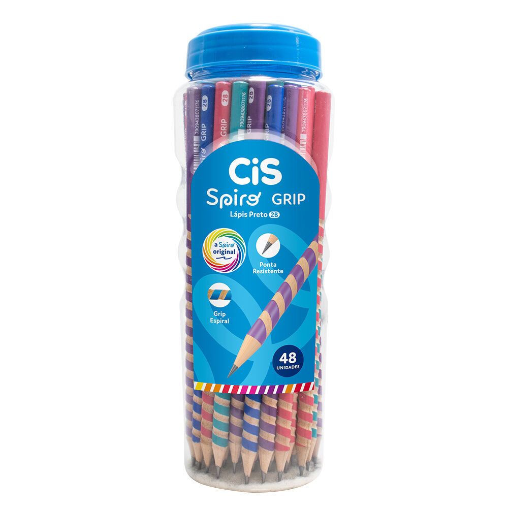 LAPIS PRETO 2B SPIRO GRIP