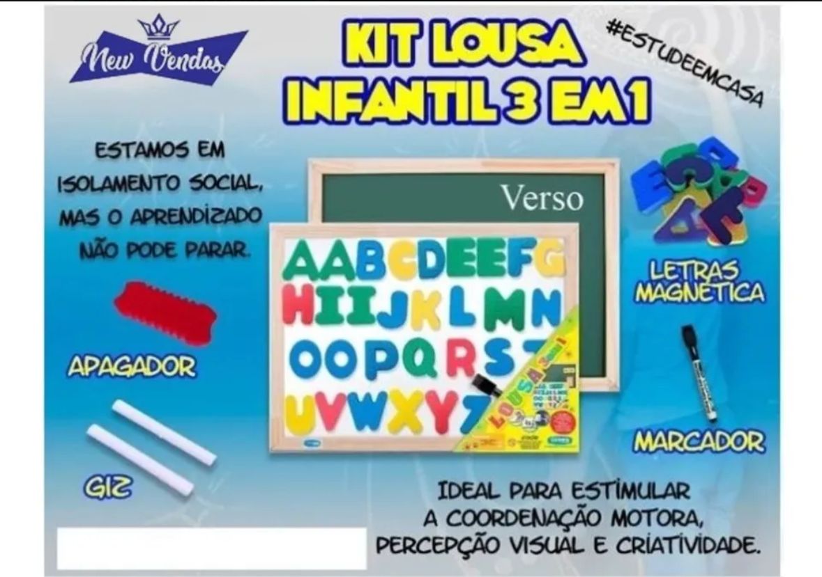 KIT LOUSA INFANTIL 3 EM 1