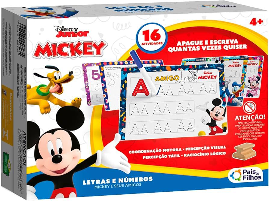 JOGO LETRAS E NÚMEROS MICKEY E SUES AMIGOS