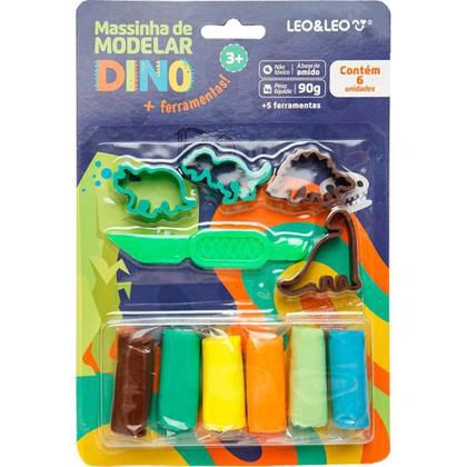 KIT MASSINHA DE MODELAR DINO LEO E LEO