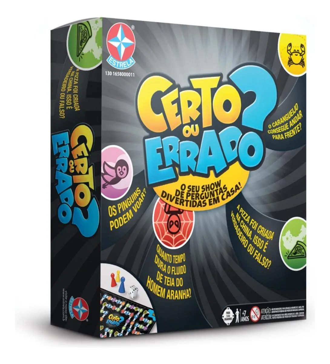 JOGO DE TABULEIRO CERTO OU ERRADO ESTRELA