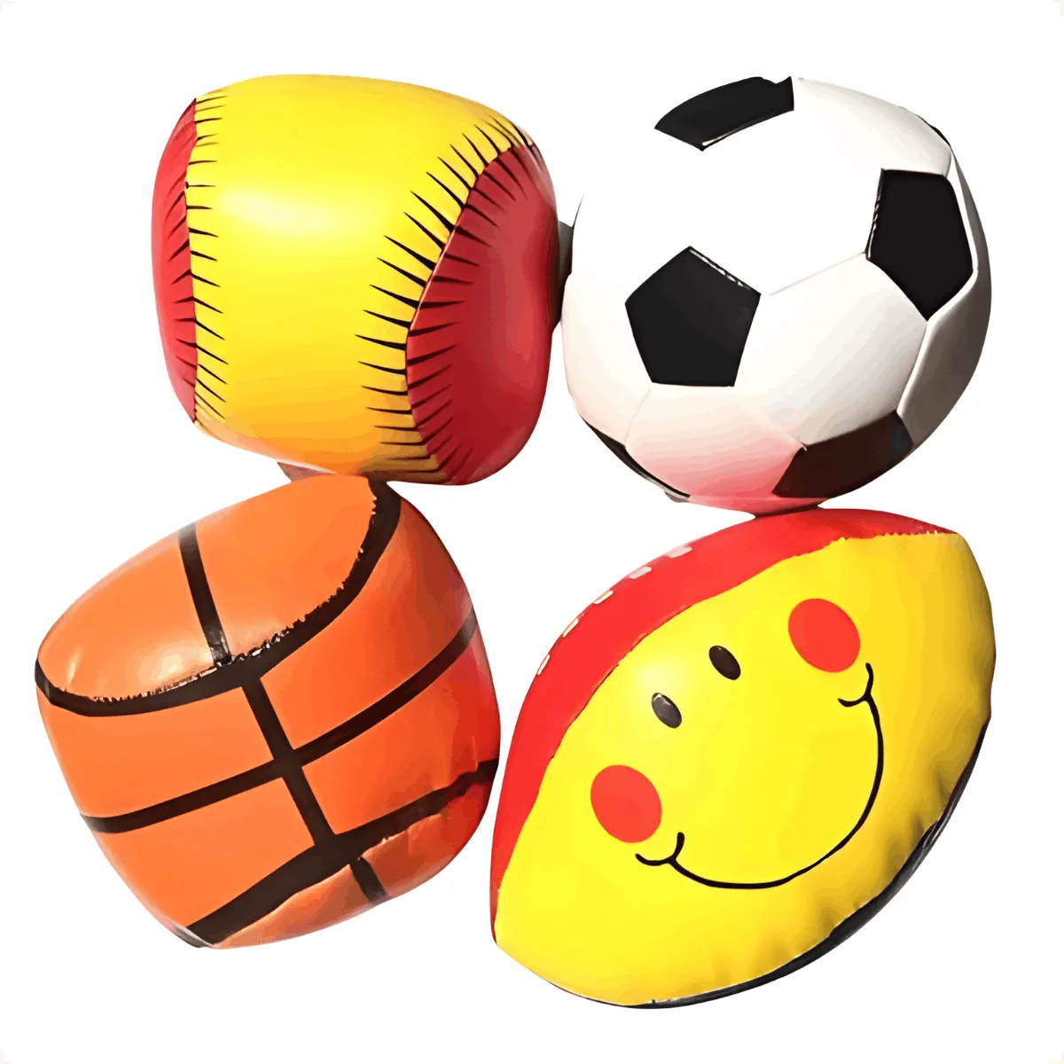 4 BOLAS ESPORTIVAS MACIAS BRINQUEDO PARA BEBÊ