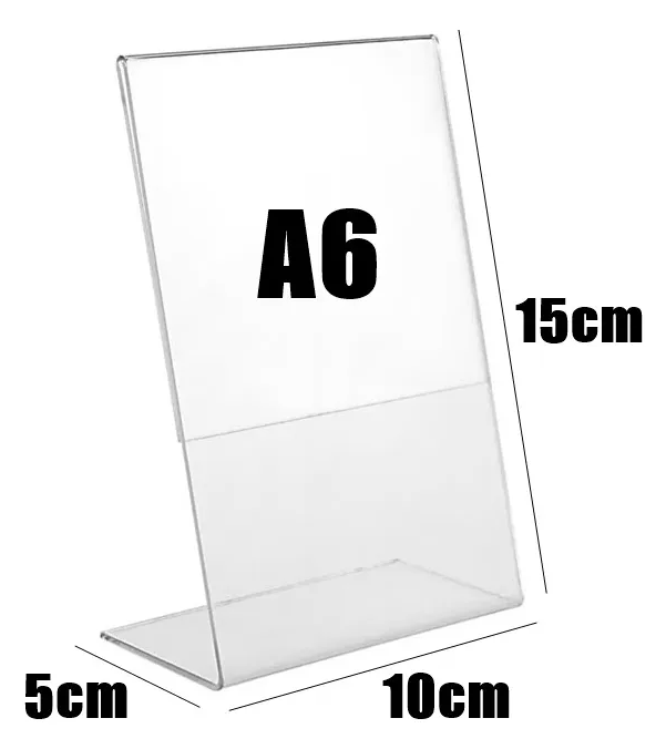 DISPLAY EM ACRÍLICO A6 10X15CM