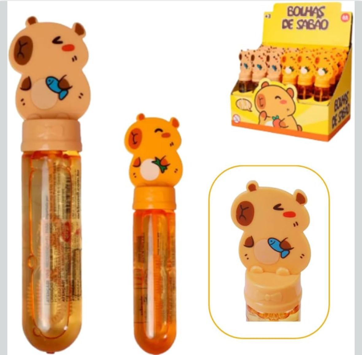 TUBO DE BOLHAS DE SABÃO CAPIVARA