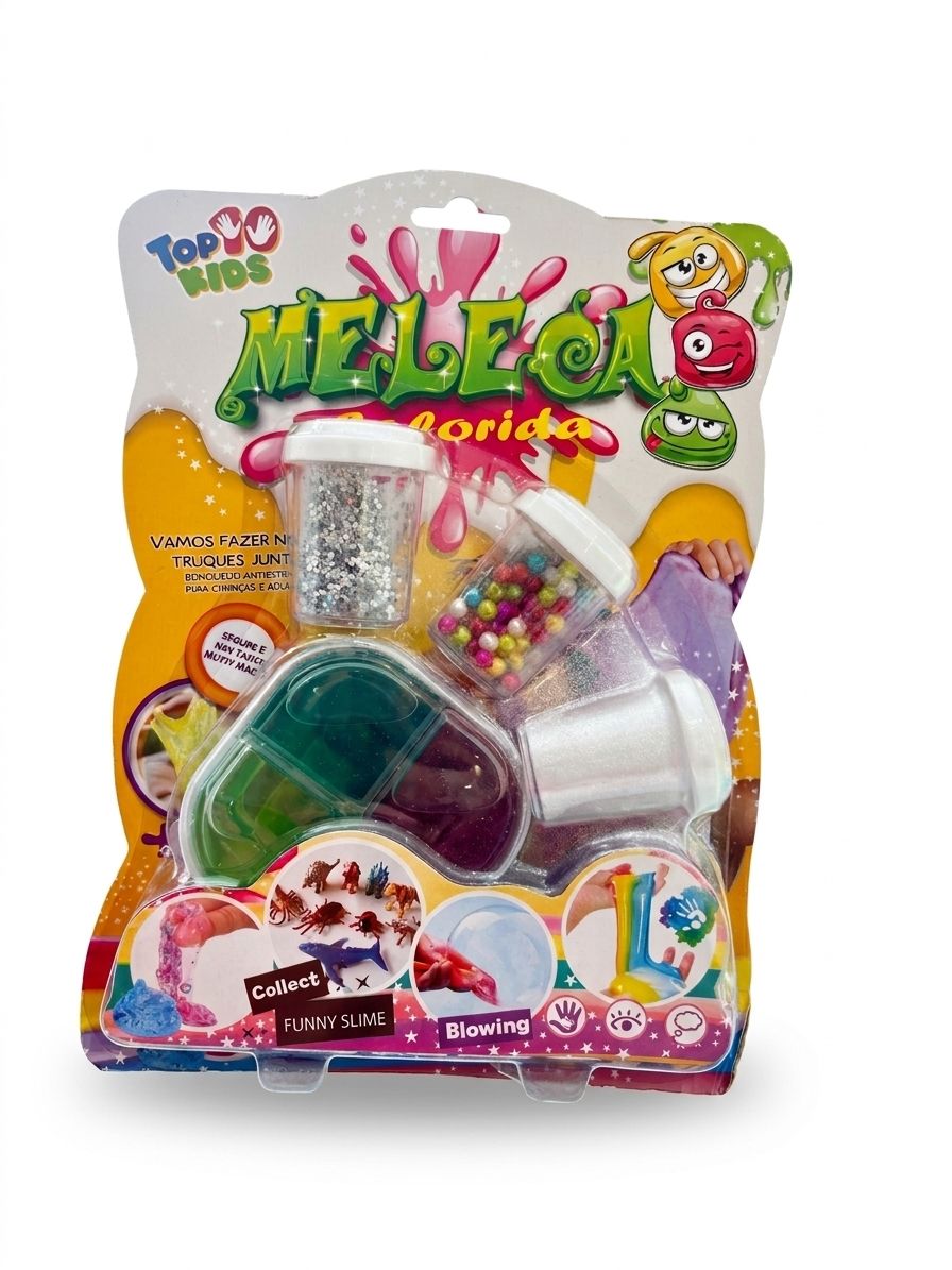 KIT DE SLIME INFANTIL MELECA COLORIDA