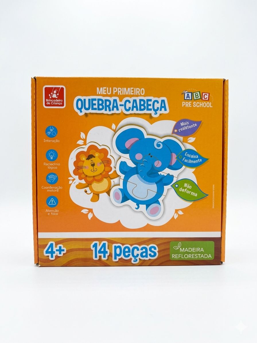 QUEBRA-CABEÇA DE ANIMAIS 14 PEÇAS