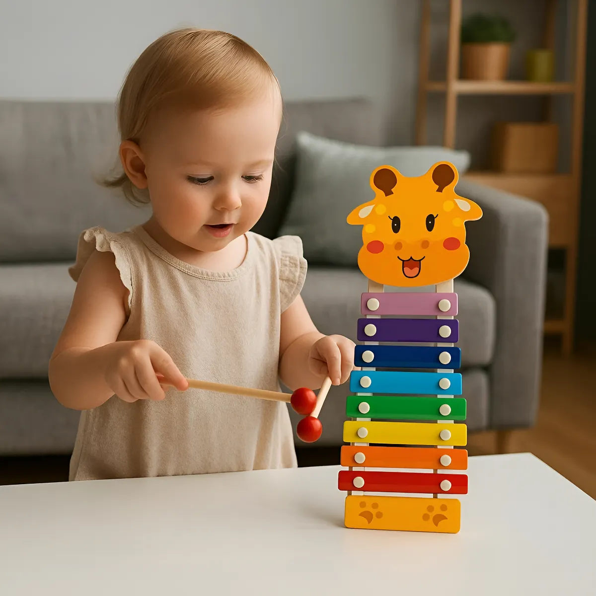 XILOFONE INFANTIL COM DUAS BAQUETAS