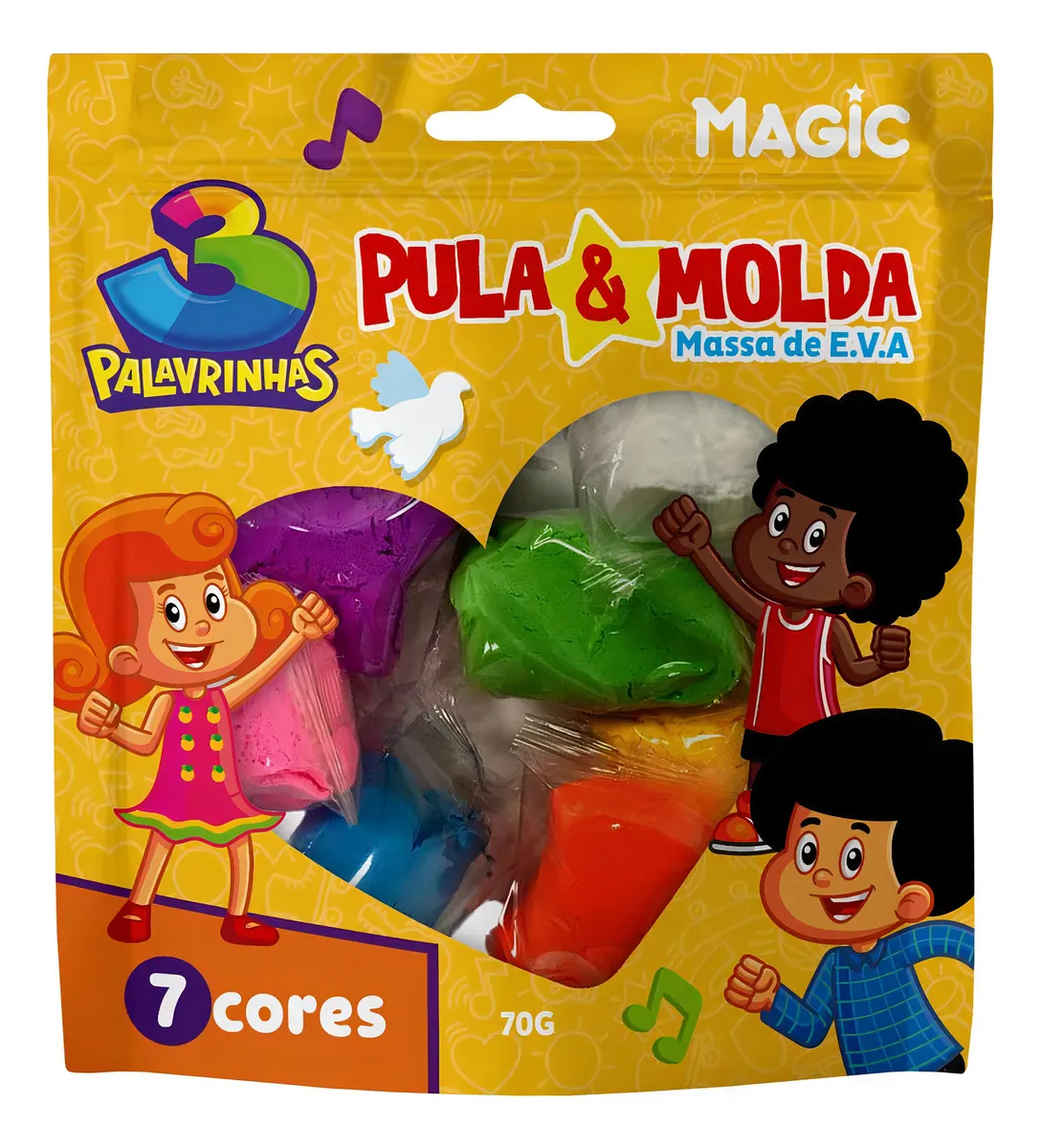 MASSA DE E.V.A PARA MODELADAR 3 PALAVRINHAS