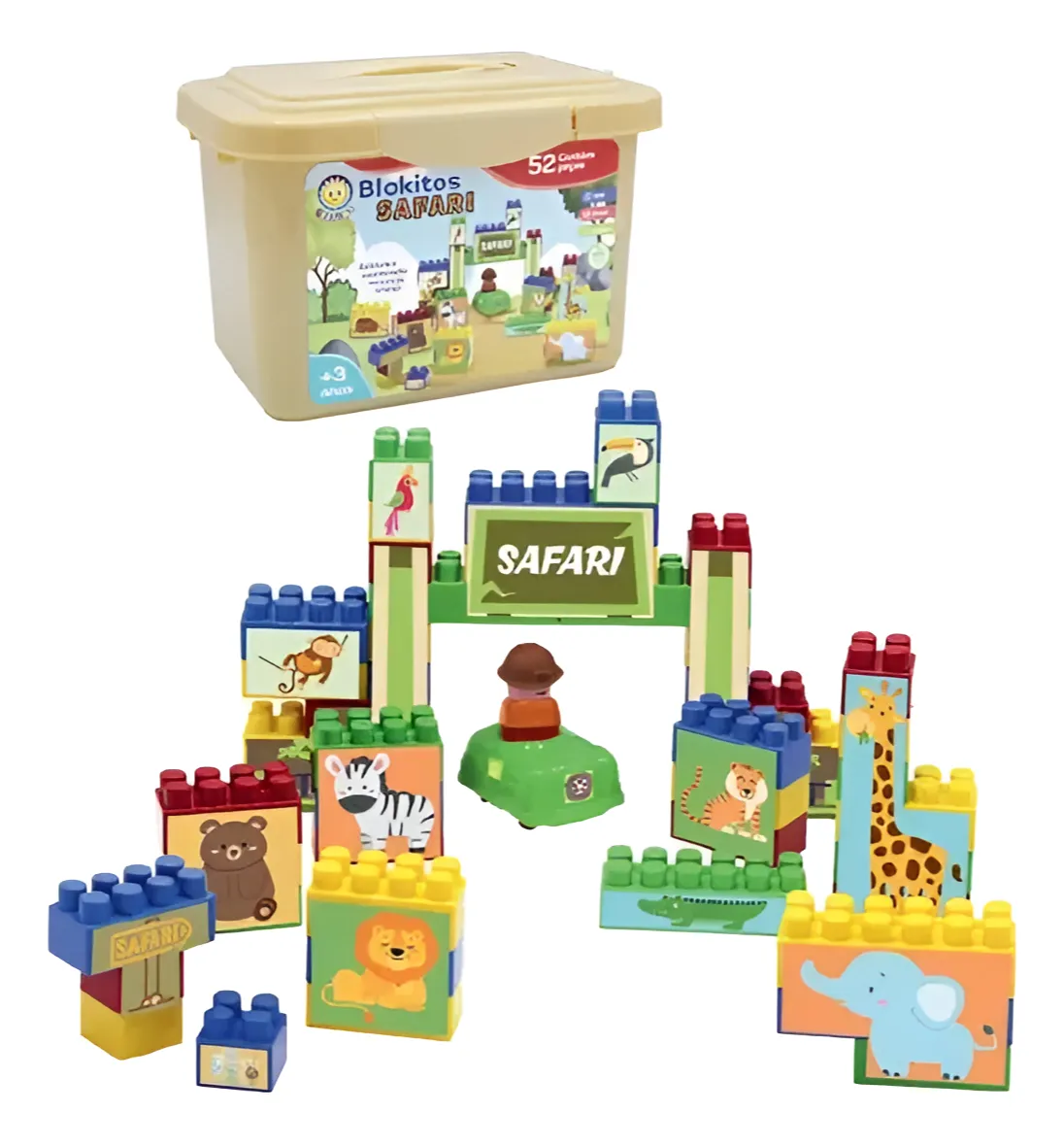 MALETA BLOCOS DE MONTAR BLOKITOS SAFARI