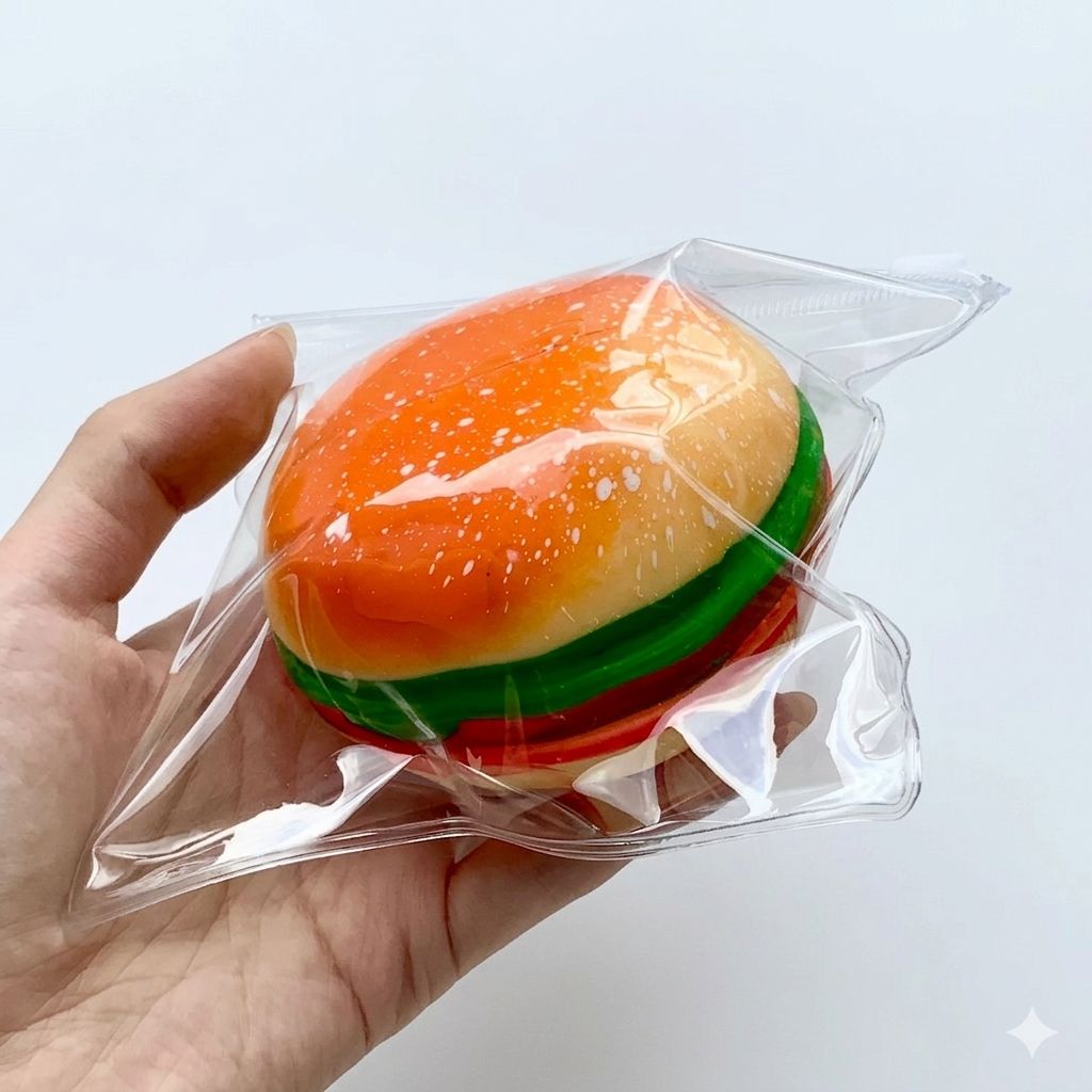 HAMBÚRGUER SENSORIAL SQUISHY DIVERTIDO E RELAXANTE