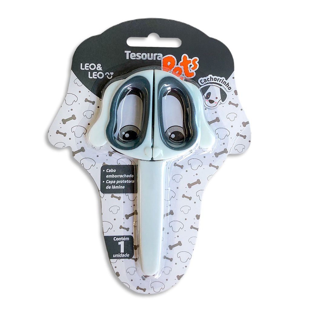 TESOURA ESCOLAR CACHORRINHO LEO E LEO
