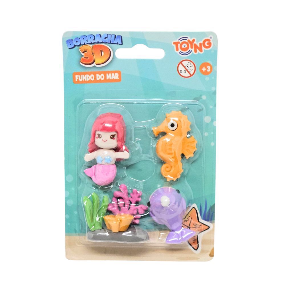 KIT BORRACHA 3D FUNDO DO MAR