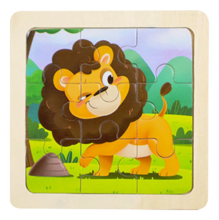 QUEBRA-CABEÇA EDUCATIVO DO LEÃO 9 PEÇAS