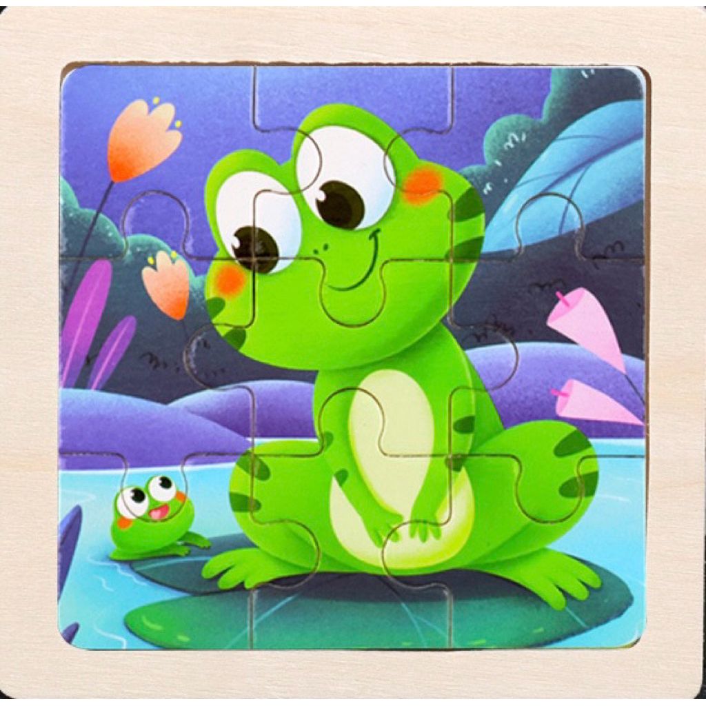 QUEBRA-CABEÇA EDUCATIVO DO SAPINHO 9 PEÇAS