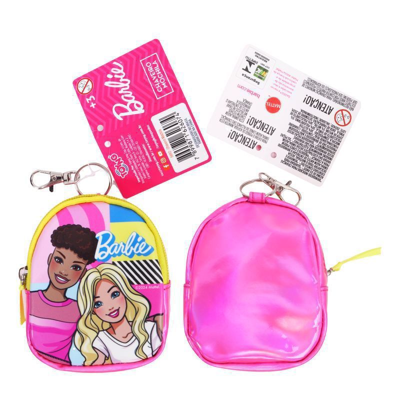 CHAVEIRO EM FORMATO DE MINI MOCHILA BARBÍE
