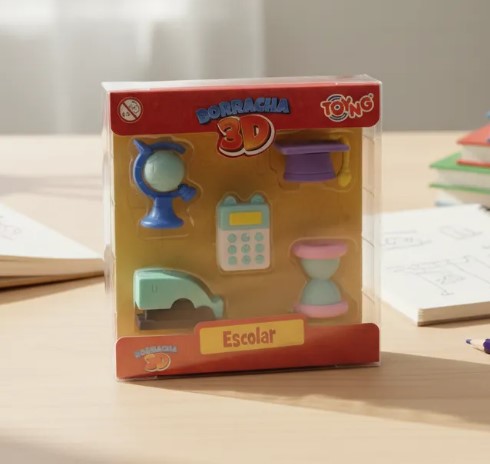 BORRACHA 3D MODELO ESCOLAR