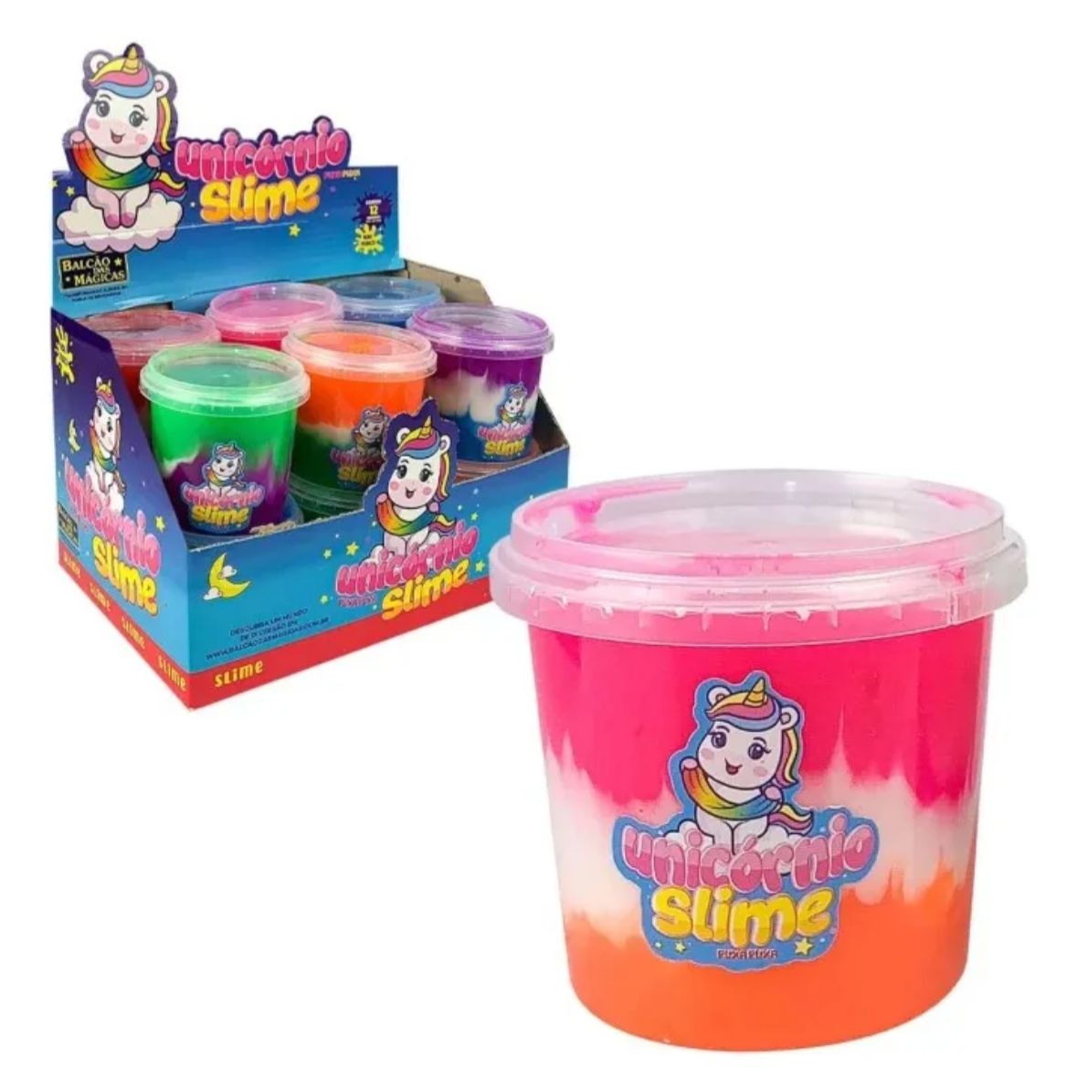 SLIME UNICÓRNIO PUXA PUXA BALCÃO DAS MÁGICAS