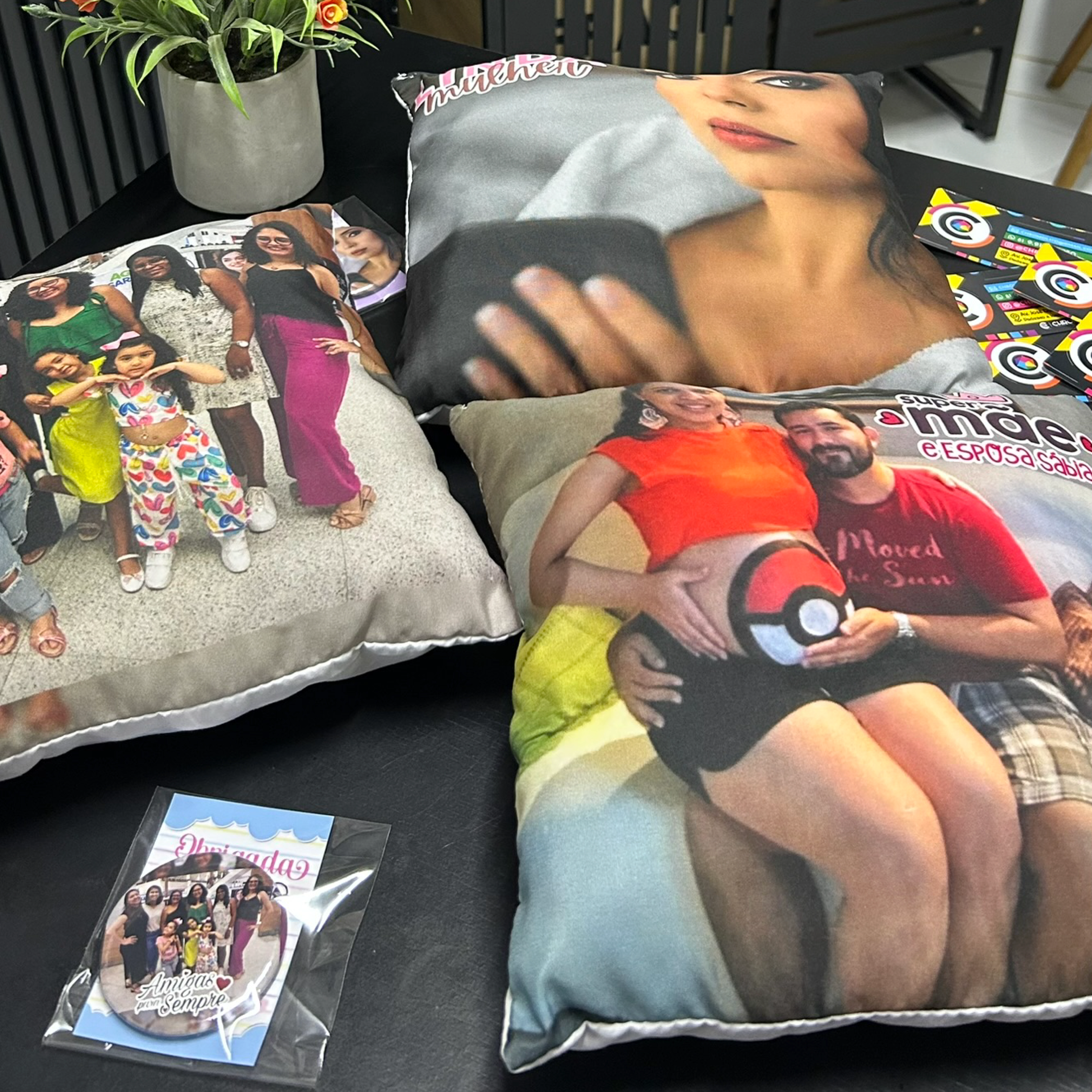 Almofada Personalizada Chromolito - Foto, Logo ou Frase (Vários Tamanhos)