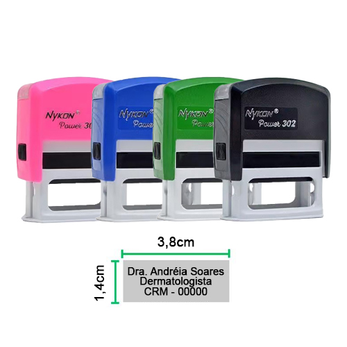 Nykon 302 - Carimbo Automático Personalizado 14x38mm
