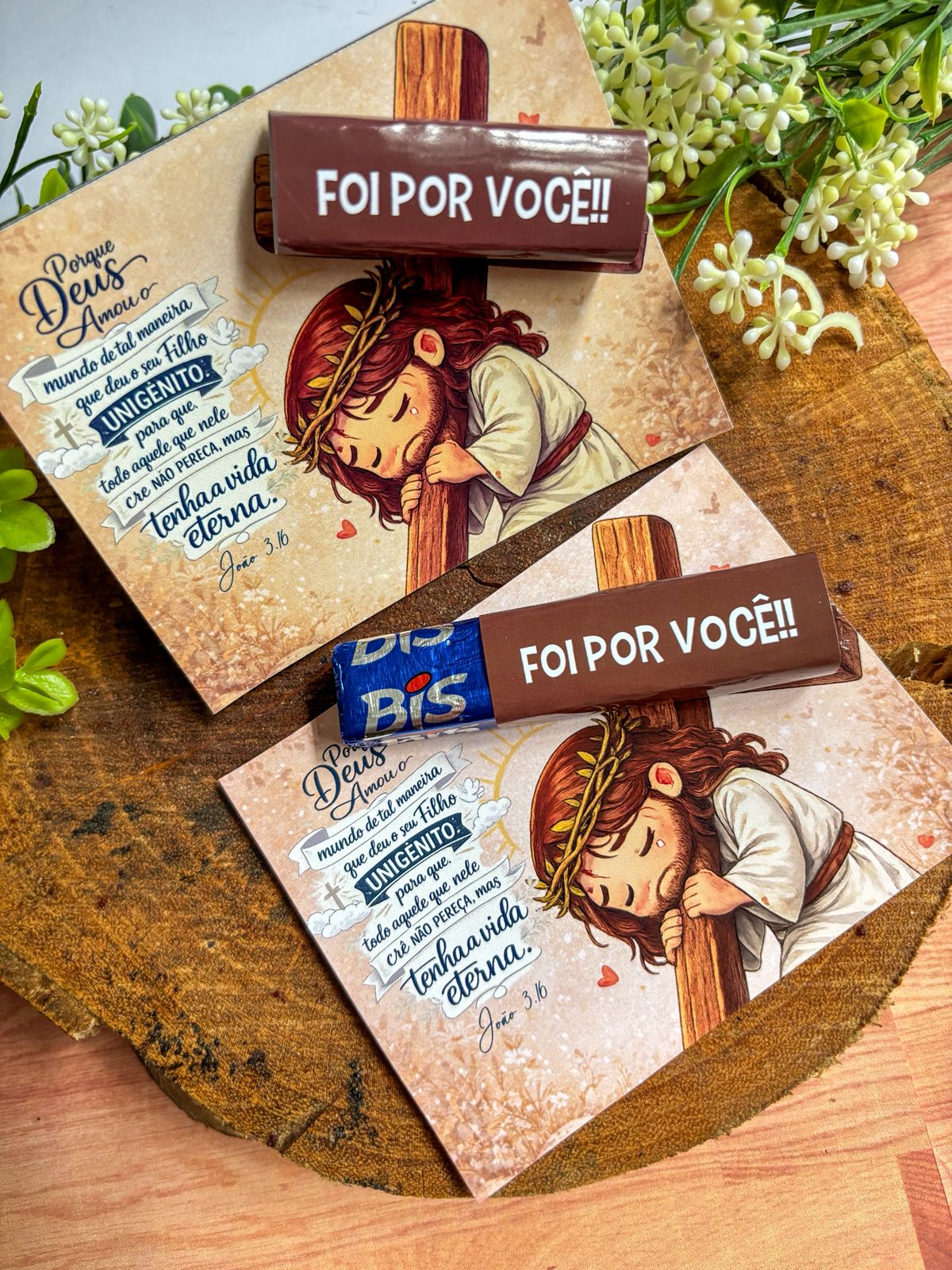 CARTÃO COM BIS FOI POR VOCÊ PASCOA