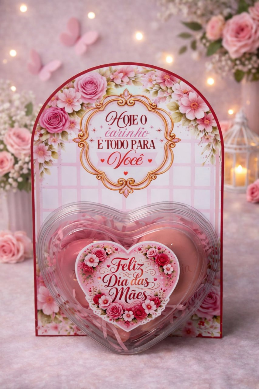 Card Coração Dia das Mães - APENAS EMBALAGEM