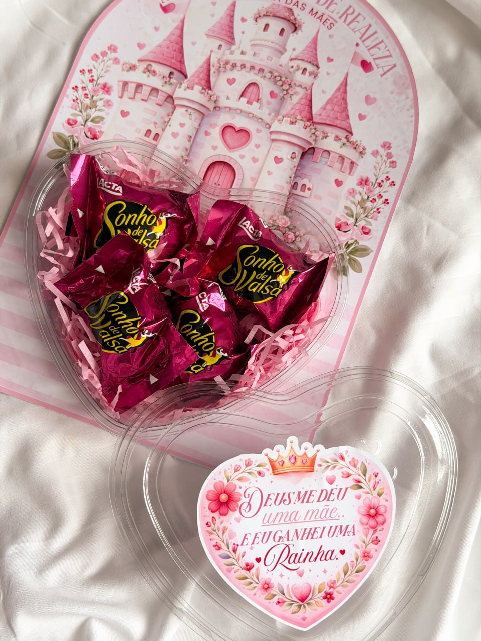 Presente Card com 5 bombons - Dia das Mães