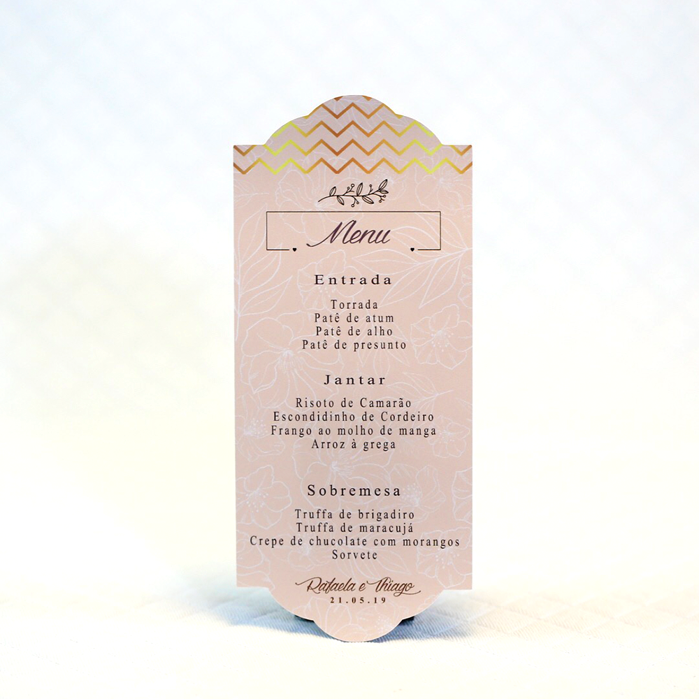 Menu de Mesa | Casamento Deluxe