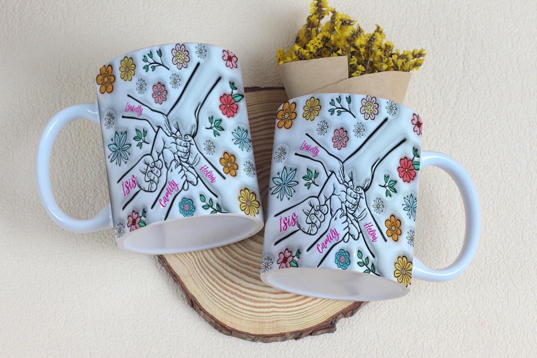 CANECA DIA DAS MÃES PORCELANA MÃOZINHA