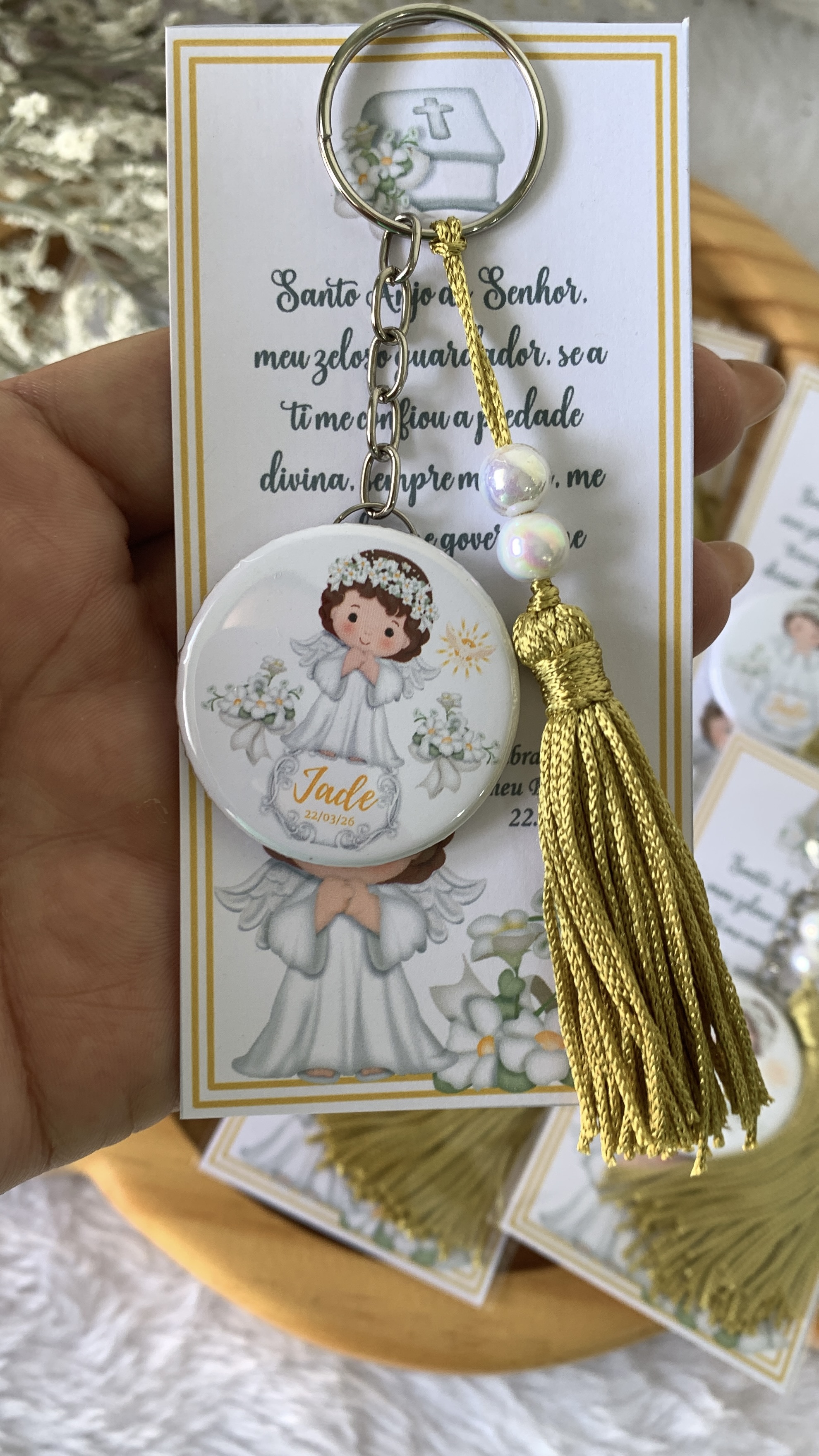 Chaveiro Botton 1F 3,5cm Tassel Batizado