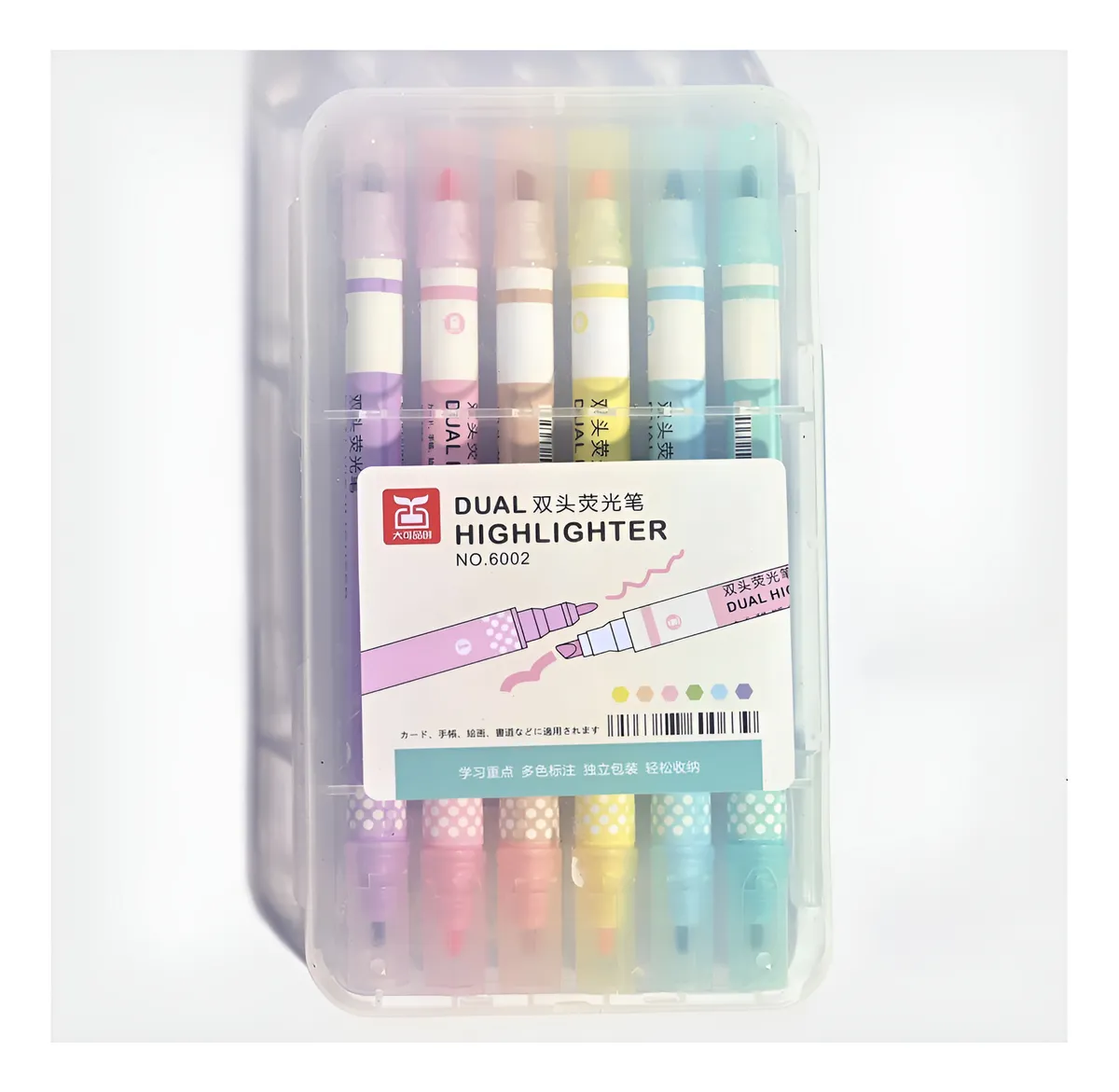 KIT 6 MARCA TEXTO DUAL HIGHLIGHTER