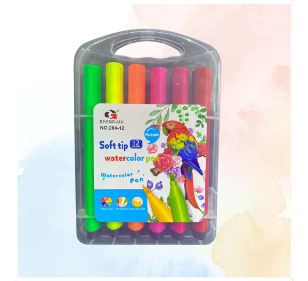KIT 12 CANETINHAS SOFT TIP WATERCOLOR PEN