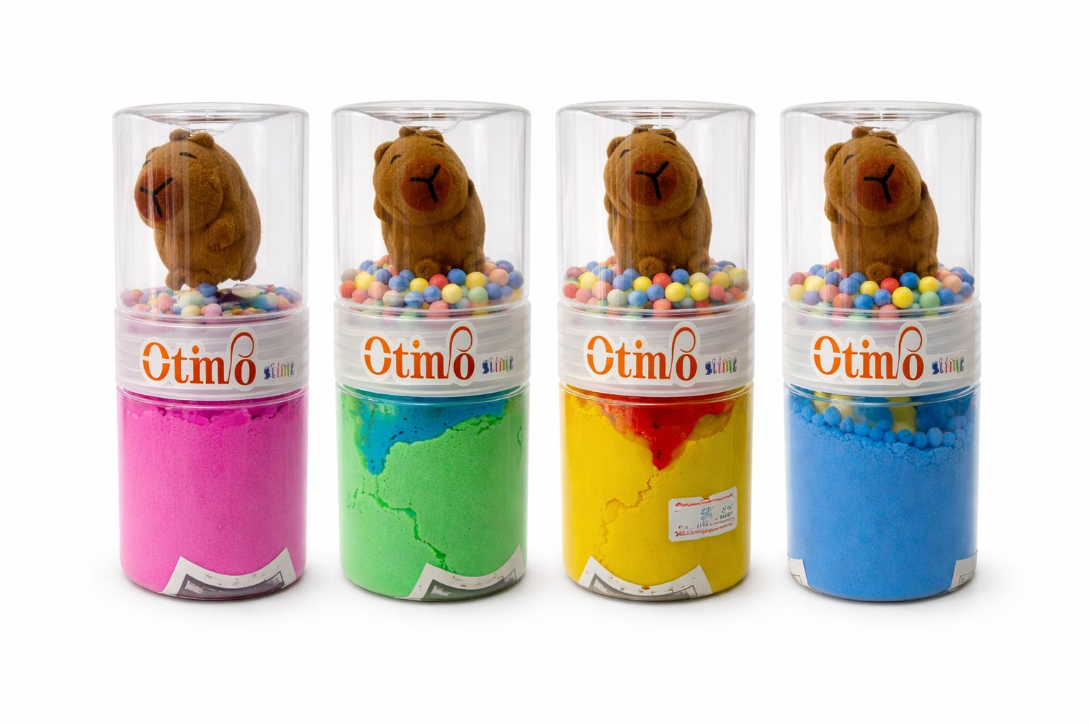 KIT SLIME OTIMO COLORIDO COM URSINHO