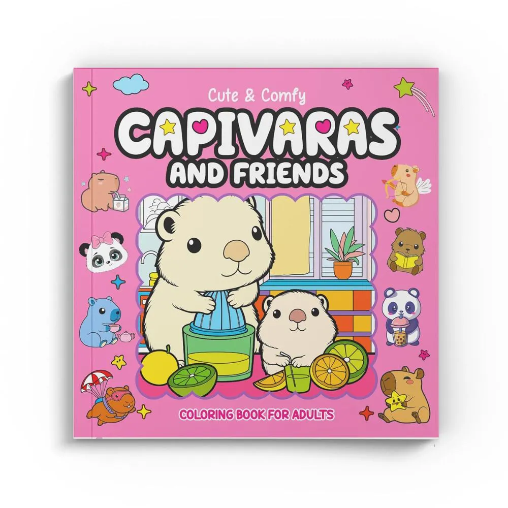 LIVRO DE COLORIR - CUTE E COMFY CAPIVARAS