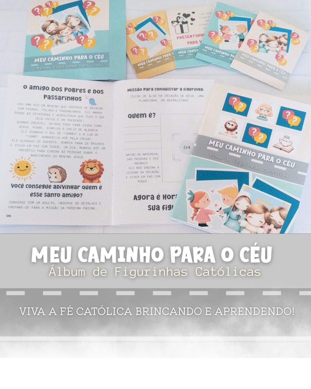 Álbum de Figurinhas Católico Infantil – Meu Caminho para o Céu