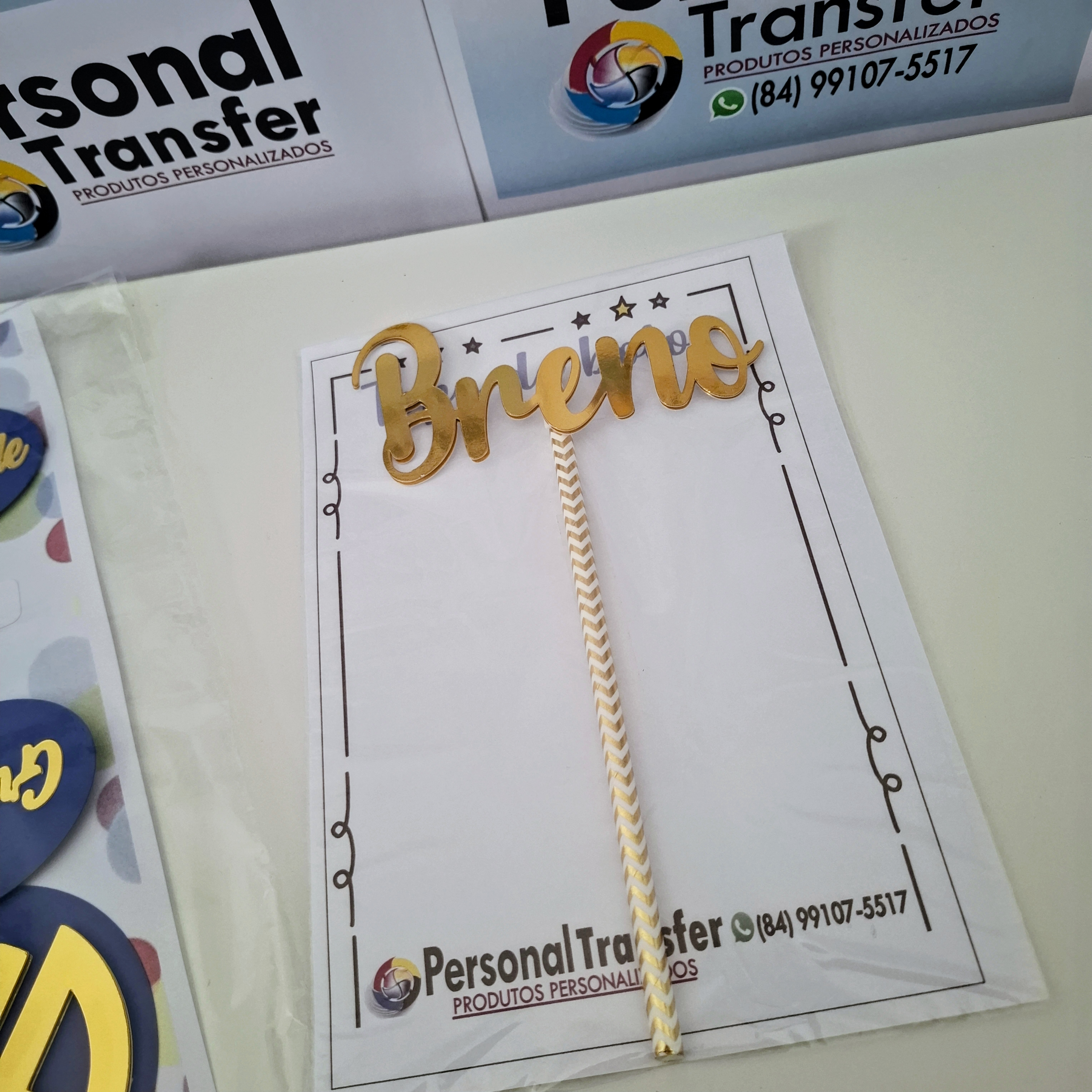TOPO DE BOLO NOME EM CAMADAS