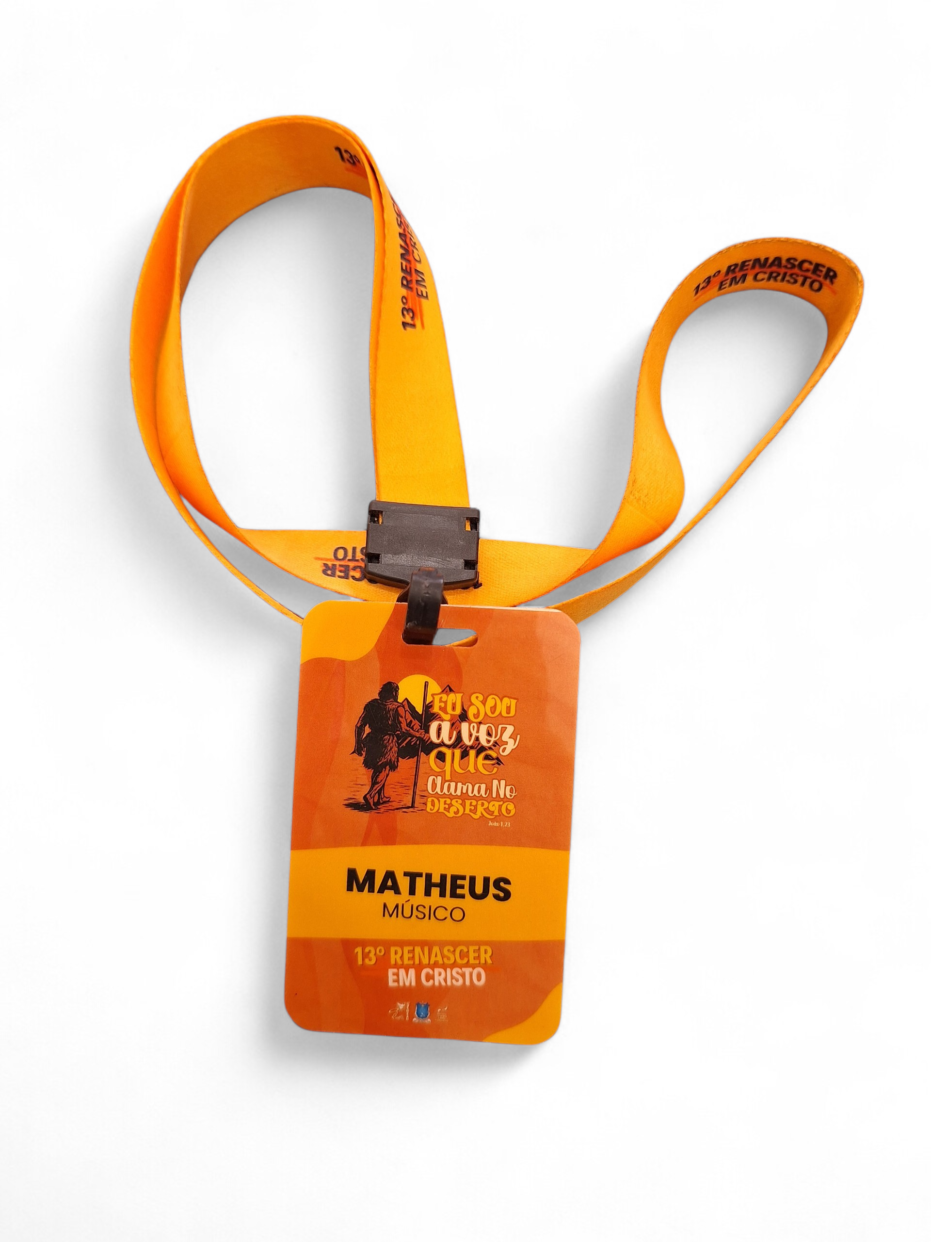 Crachá Plas. 8.5 x 5.5 + Cordão Personalizado