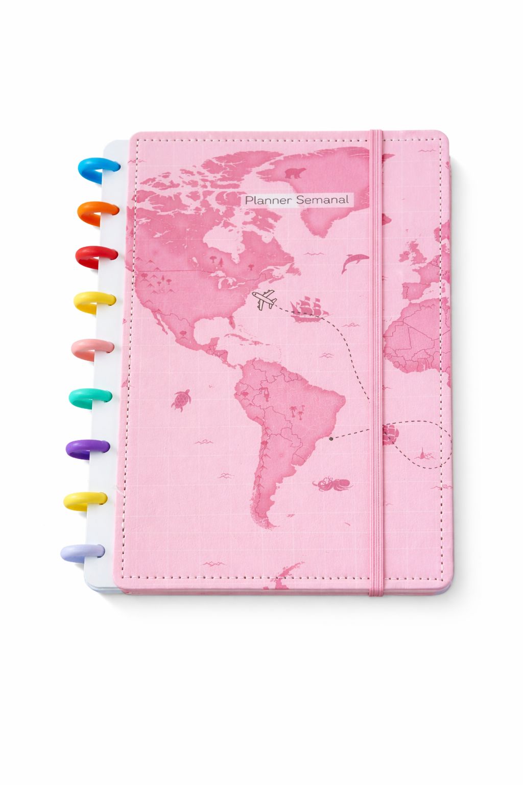 PLANNER SEMANAL CAPA DURA E COURO