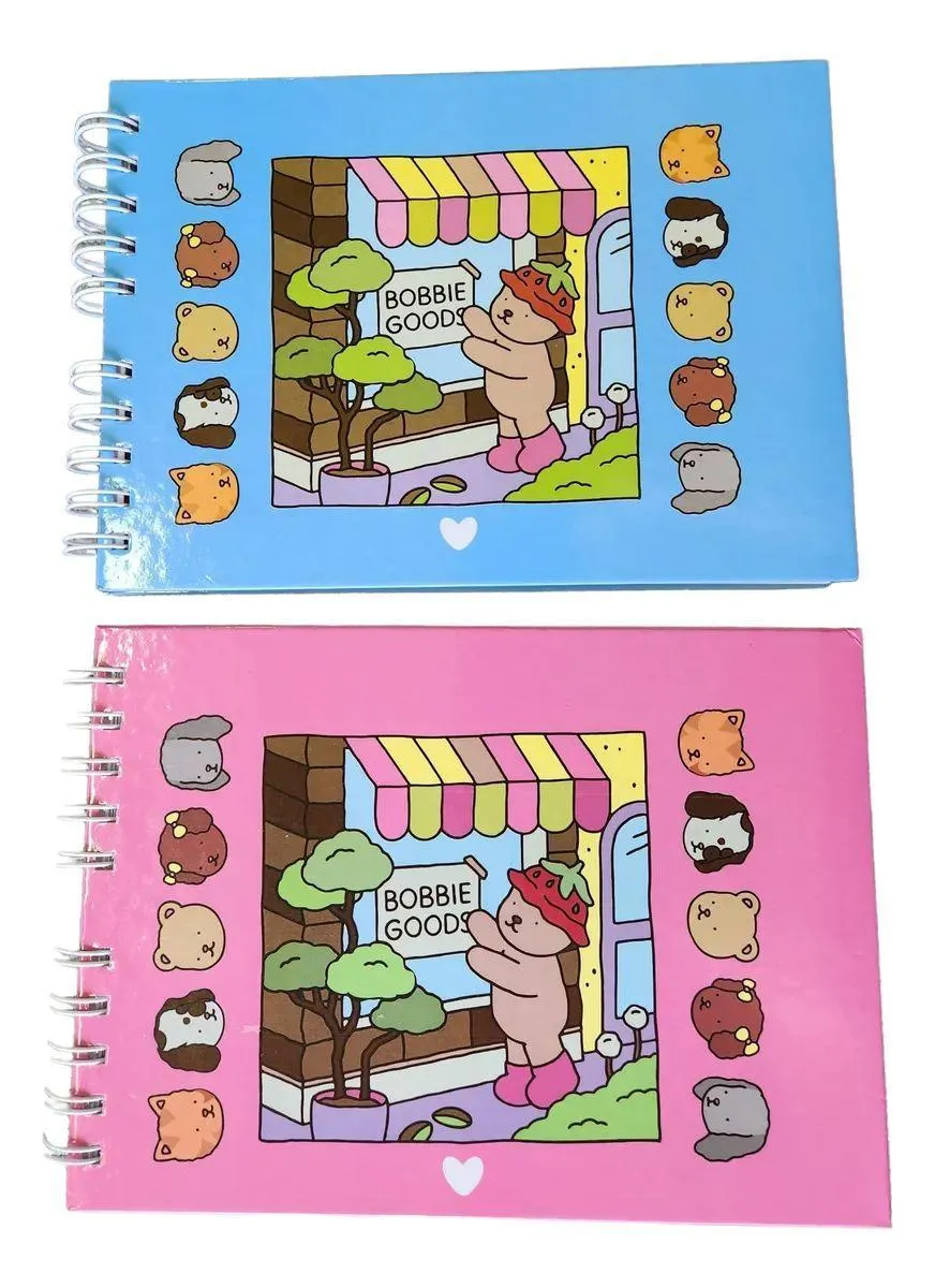 BOBBIE GOODS CADERNO ESPIRAL COM DESENHOS