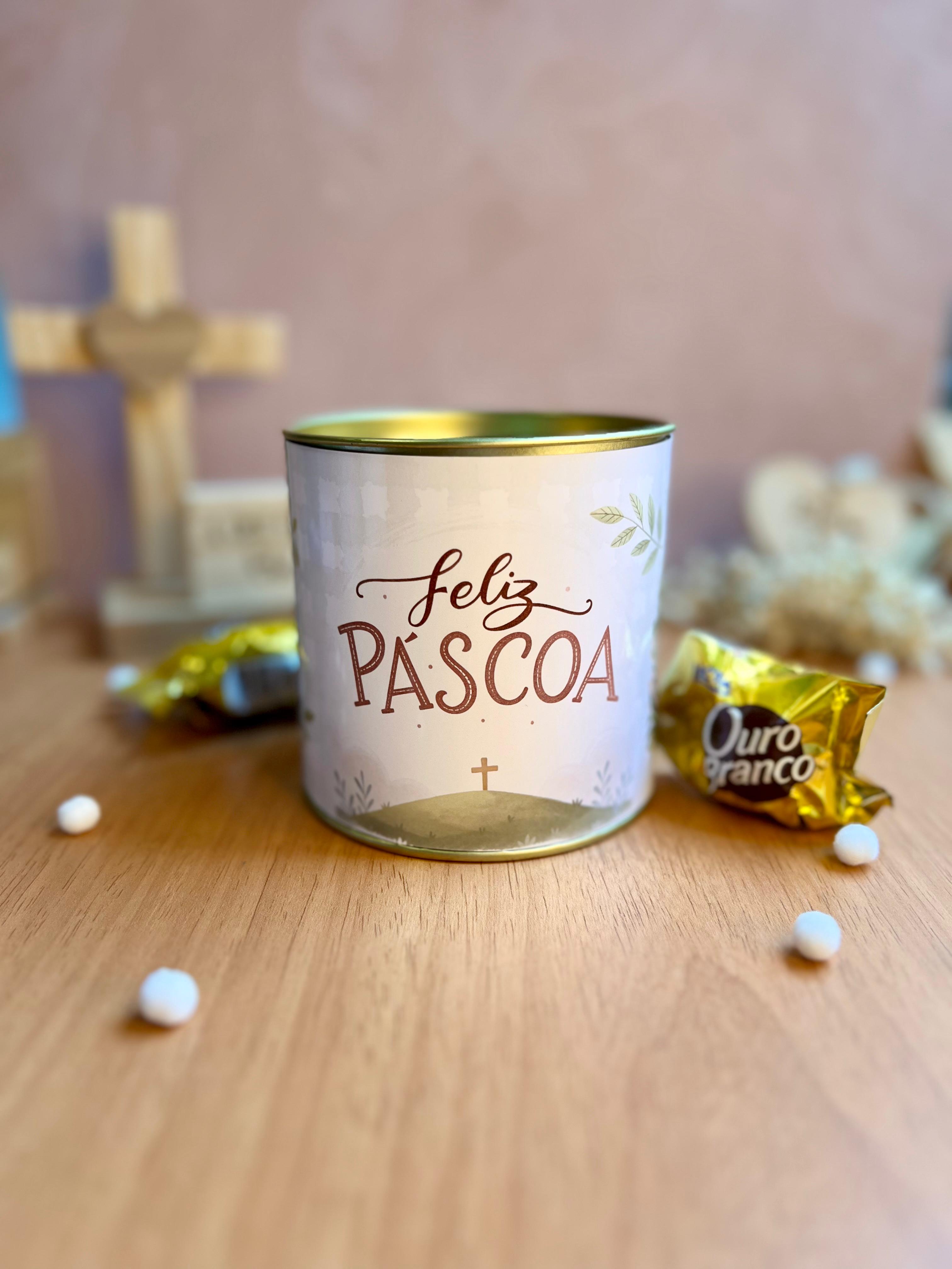 Tubo Lata  Tema Páscoa 10x10