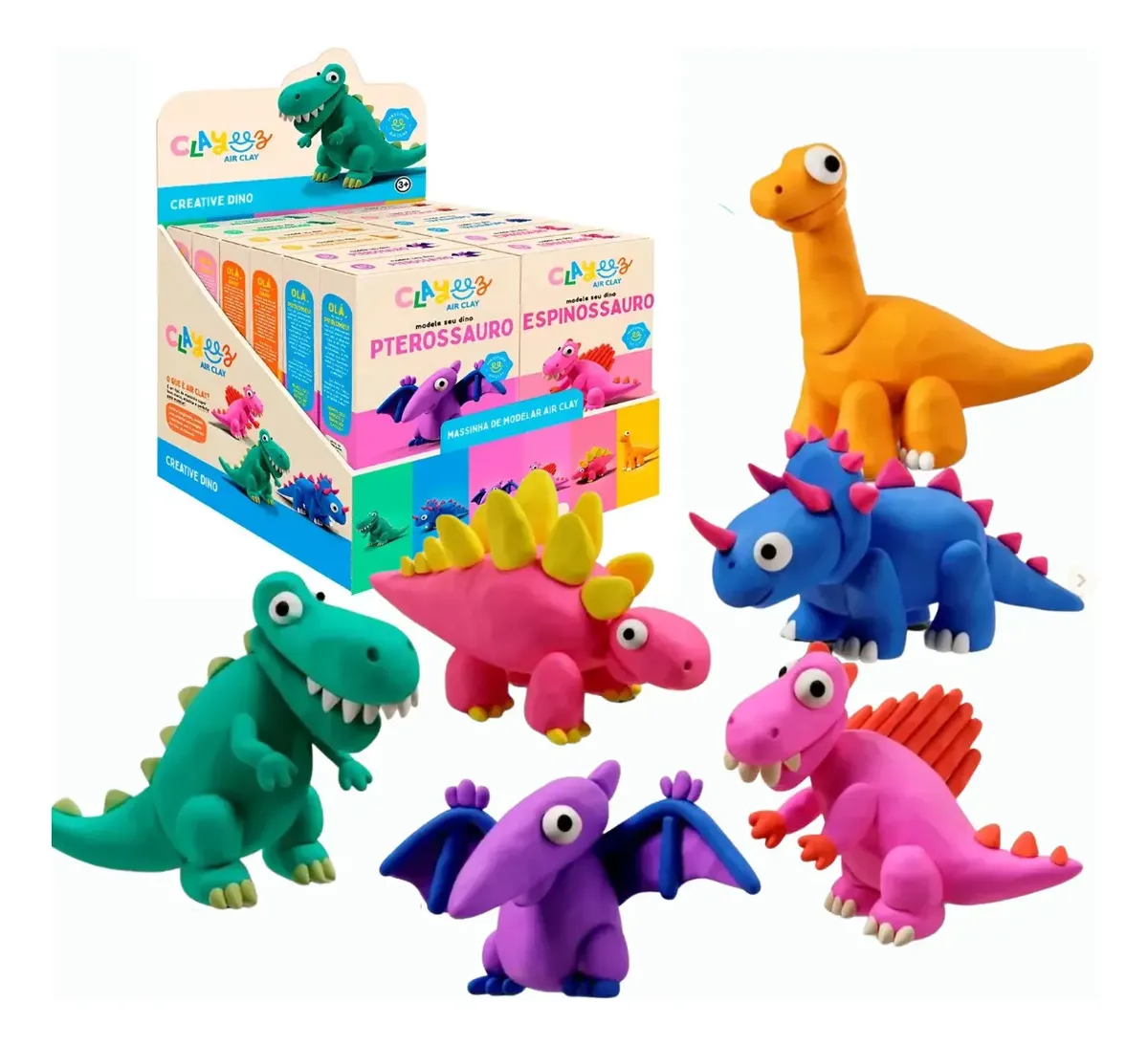 MASSINHA DE MODELAR CLAYEEZ CREATIVE DINO